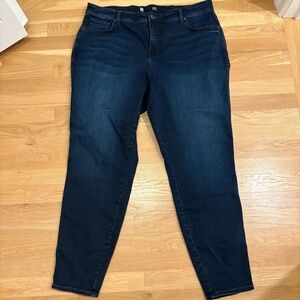 Kut From The Kloth Diana High Rise Fab Ab Skinny Jeans Dark Wash Size 20W